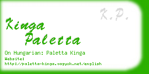 kinga paletta business card